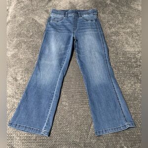 SPANX Pull on Light Blue Flare Jeans Size L